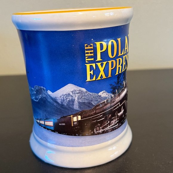 The Polar Express Ceramic Christmas Mug 3D Embossed Train BELIEVE Warner Bros. - Picture 2 of 10
